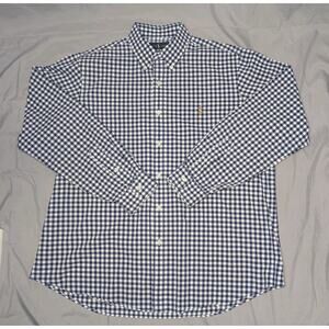 Polo Ralph Lauren Shirt Mens XL Oxford OCBD Blue White Gingham Pony Classic